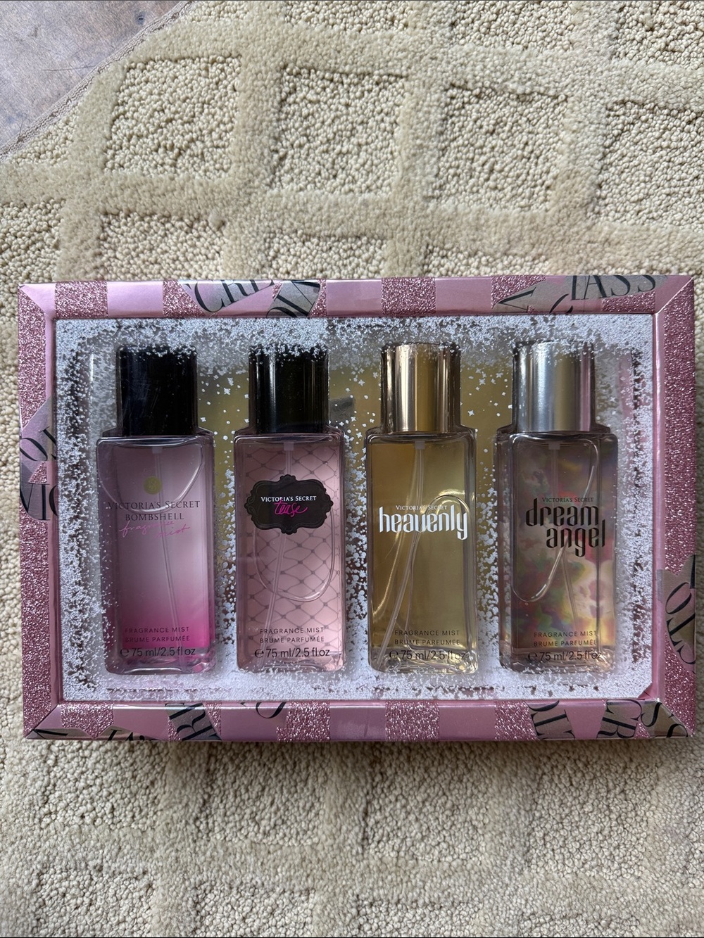 Victoria's Secret Pink and Gold Fragrance Mist Gift Set